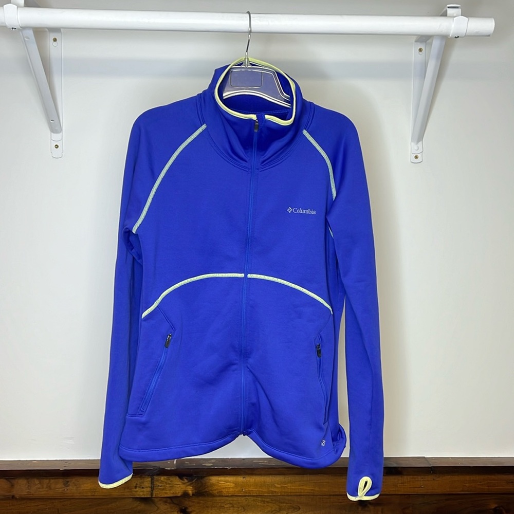 Columbia Omni-Wick Purple‎ Fleece Zip Up Jacket- L